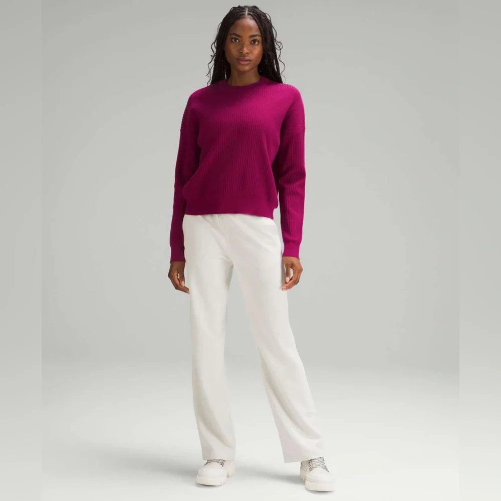 Lululemon Cotton-Blend Ribbed Sweater Wild Berry / Ripened Raspberry - Picture 4 of 8